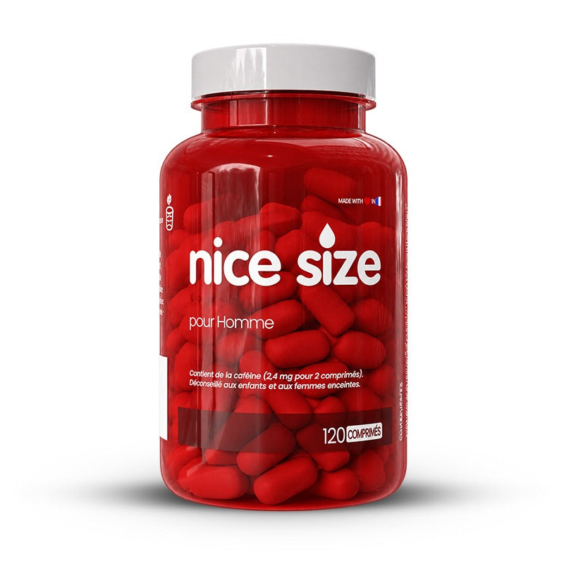 Nice Size - Fermeté, Tonus & Résistance Masculine - Format XL (120 Comprimés)