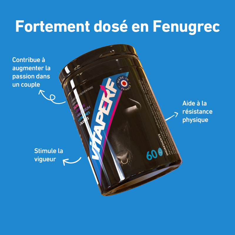 Vita Perf - Comprimé Bleu avec Fenugrec et Maca - 60 comprimés