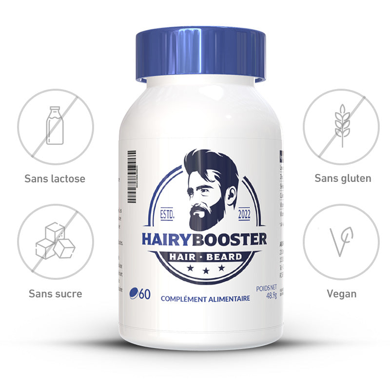 Hairy Booster - Double Action Cheveux & Barbe - 60 gélules